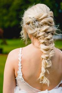 Boho chic look elsa inspired look, hair slide plaited bridal hair